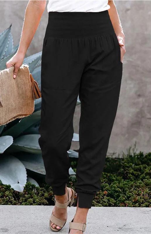 Imeless Style High Waist Band Women's Pants