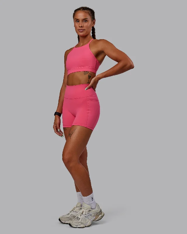 Flash Sale Or Flash Sales Lift High Neck Sports Bra - Hot Pink