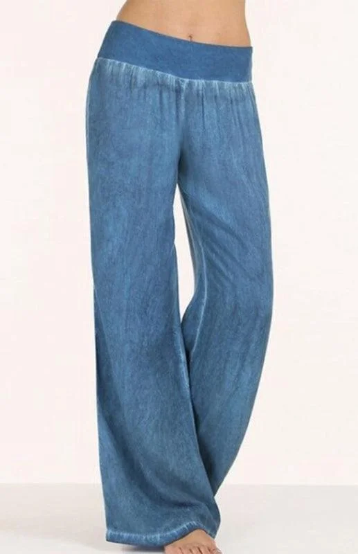 Seasonal Sale Women's Denim Jeans Wide-Leg Pants