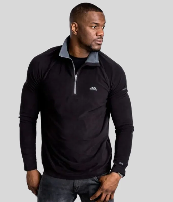 Chic Style Mens Black Blackford Fleece Top
