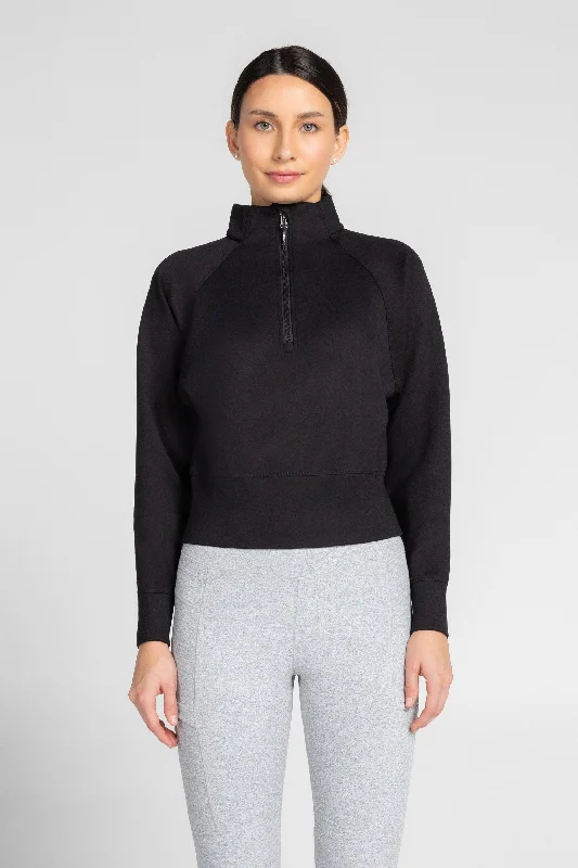 Elegant Fashion Lorelai Mock Neck Half Zip Sweatshirt